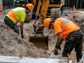 Earth mover: excavator at work, strength and engineering of construction equipment it carves out terrain, pivotal in site preparation and infrastructure development